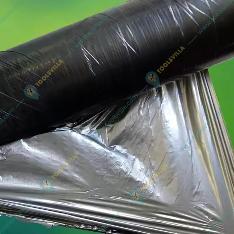Siddhi 25 micron Black and Silver Mulching Sheet with Center Hole (Size : 3.25 feet x 400 meter)