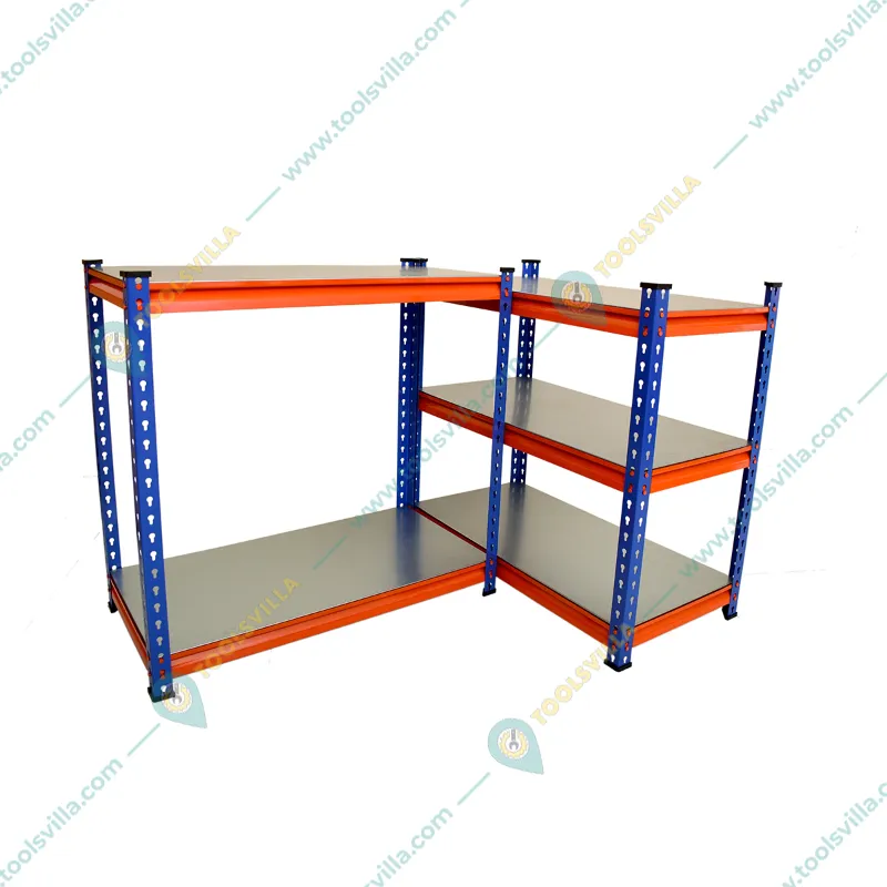 Blueboy 72 x 36 x 24 Inches 5 GI Shelves Boltless Adjustable Multipurpose Storage Rack (Red and Blue)