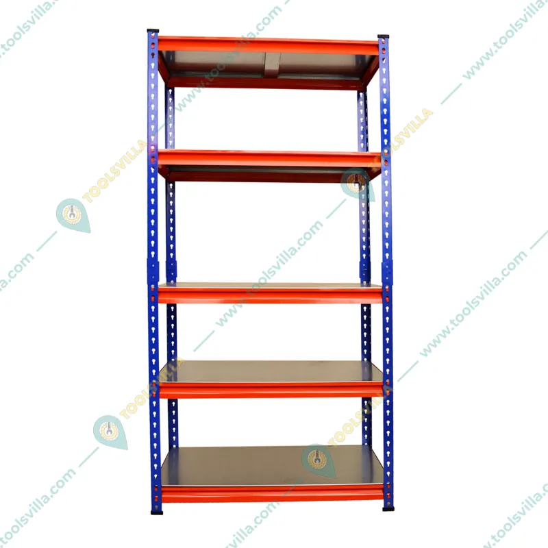 Blueboy 72 x 36 x 12 Inches 5 GI Shelves Boltless Adjustable Multipurpose Storage Rack (Red and Blue) 