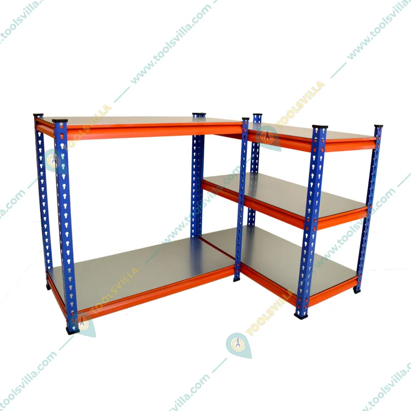 Blueboy 72 x 36 x 12 Inches 5 GI Shelves Boltless Adjustable Multipurpose Storage Rack (Red and Blue) 