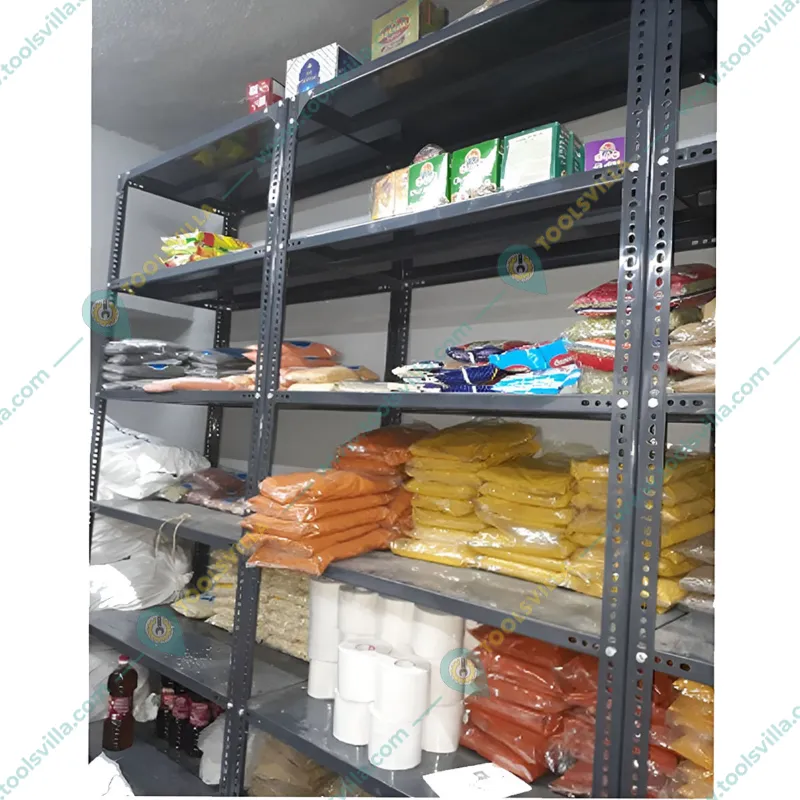 ALIJA 72 x 33 x 12 Inches 6 Shelves Multipurpose Storage Rack With Accessories (Color-Black,Gauge-24)