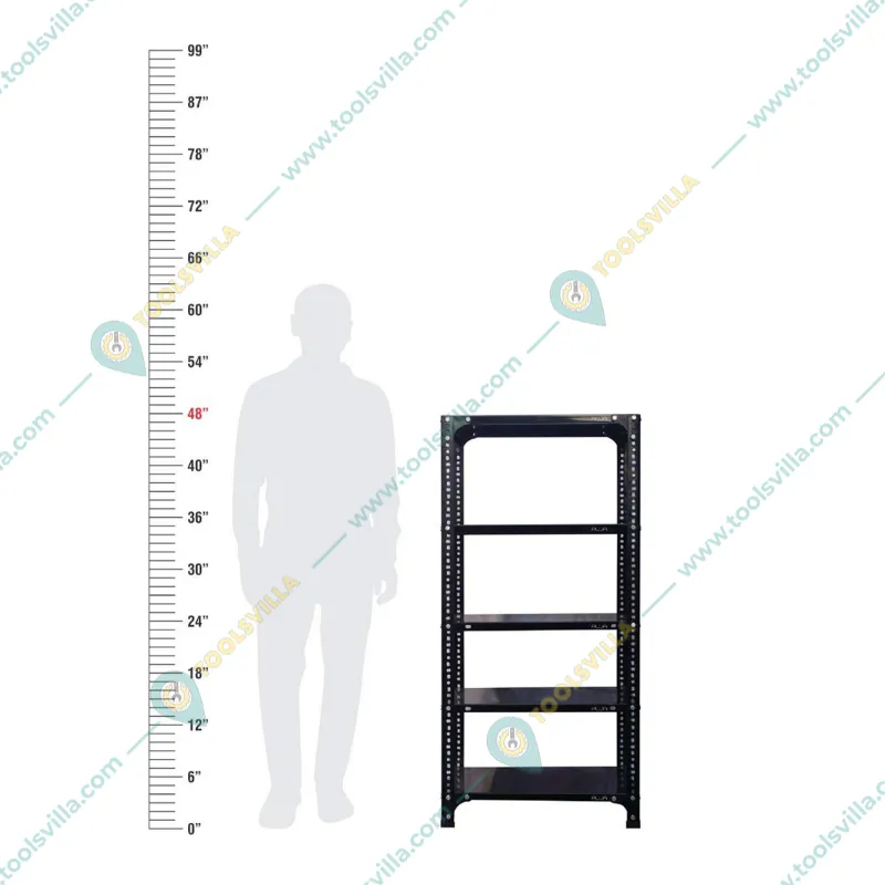 Alija 48 x 24 x 18 Inch 5 Shelves 100-120 kg Per Shelf Load Capacity Multipurpose Storage Rack (20 Gauge Shelves & 14 Gauge Angle)