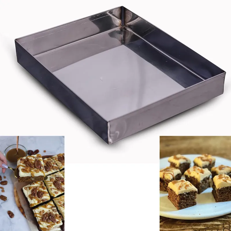 Malabar Stainless Steel Rectangular Multi-Purpose Pudding Tray For Shops
