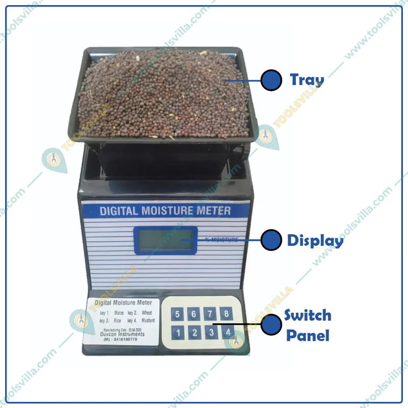 Duvcon Digital Grain Moisture Meter for Mustard | 1 Year Warranty