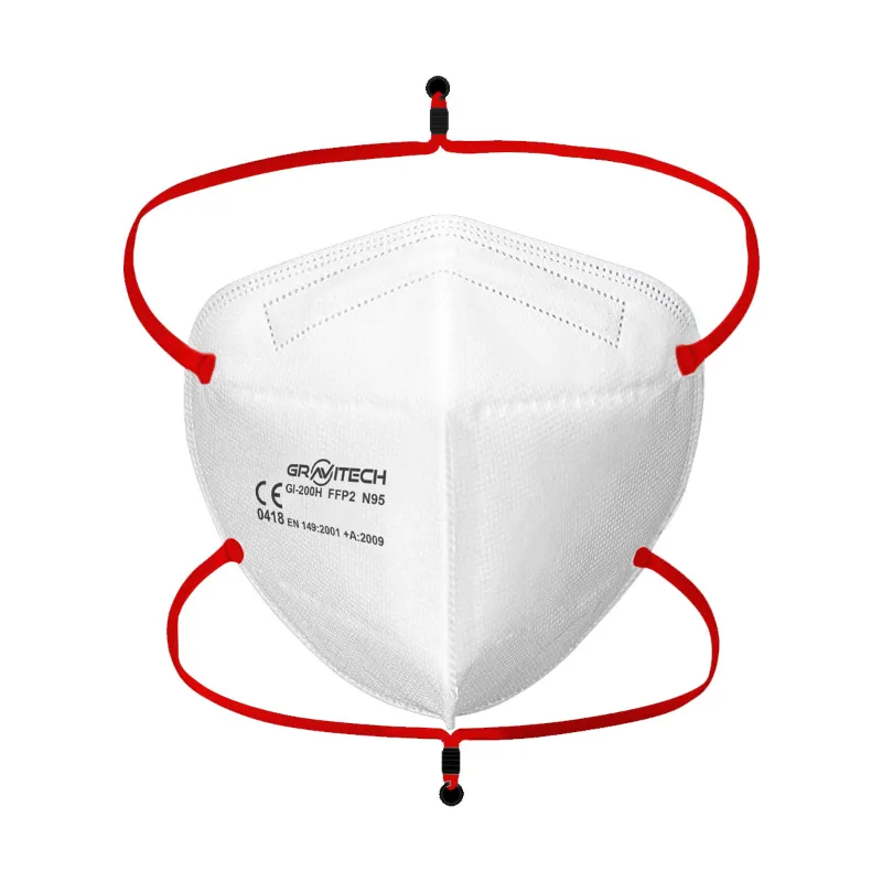 Gravitech FFP2/N95 Mask Pack of 50 For The Protection Against Dust, Germs, Scents, Mold Spores, GI-200