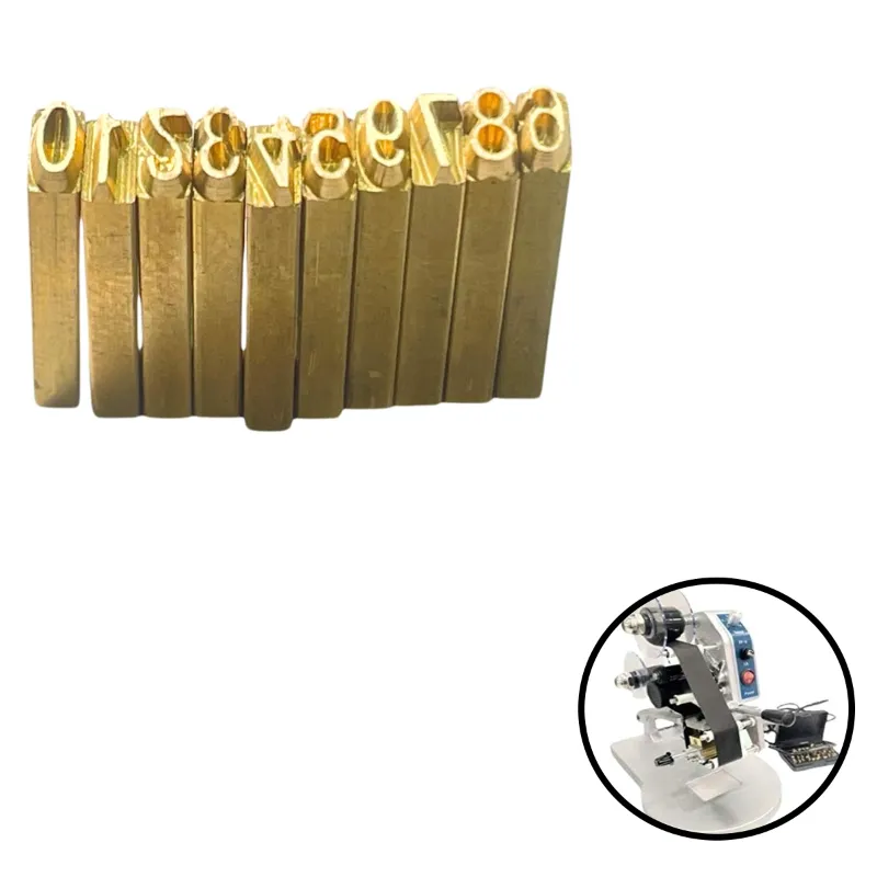 SMART PACK 3mm Brass 0-9 Number Set for Batch Coding Machine