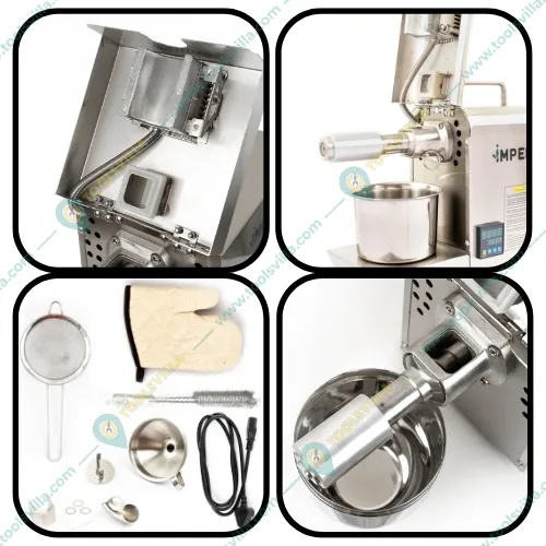 Domestic IMP-08TC Stainless Steel Oil Press Machine/Expeller, Capacity 4-8 kg/hr with Free Accessories  