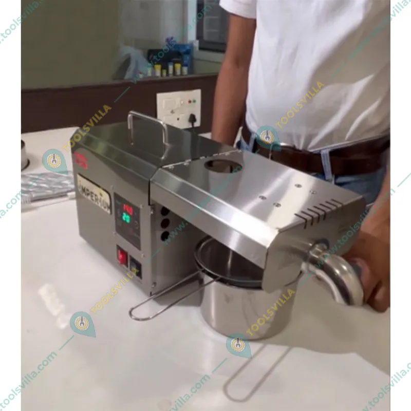 Domestic IMP-08TC Stainless Steel Oil Press Machine/Expeller, Capacity 4-8 kg/hr with Free Accessories  