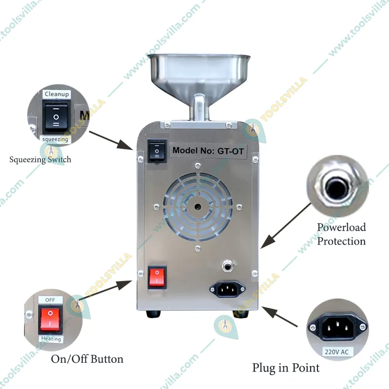 Gorek GT-OT Cold Oil Press/Expeller Machine With Temperature Controller and Accessories,1 Year Warranty