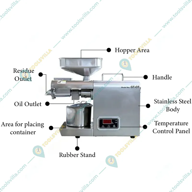 Gorek GT-OT Cold Oil Press/Expeller Machine With Temperature Controller and Accessories,1 Year Warranty