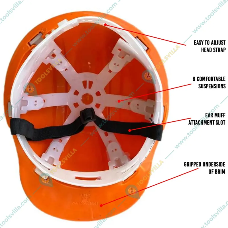 Ladwa Premium Quality ISI Marked Industrial Safety Helmet with an Adjustable Chin Strap