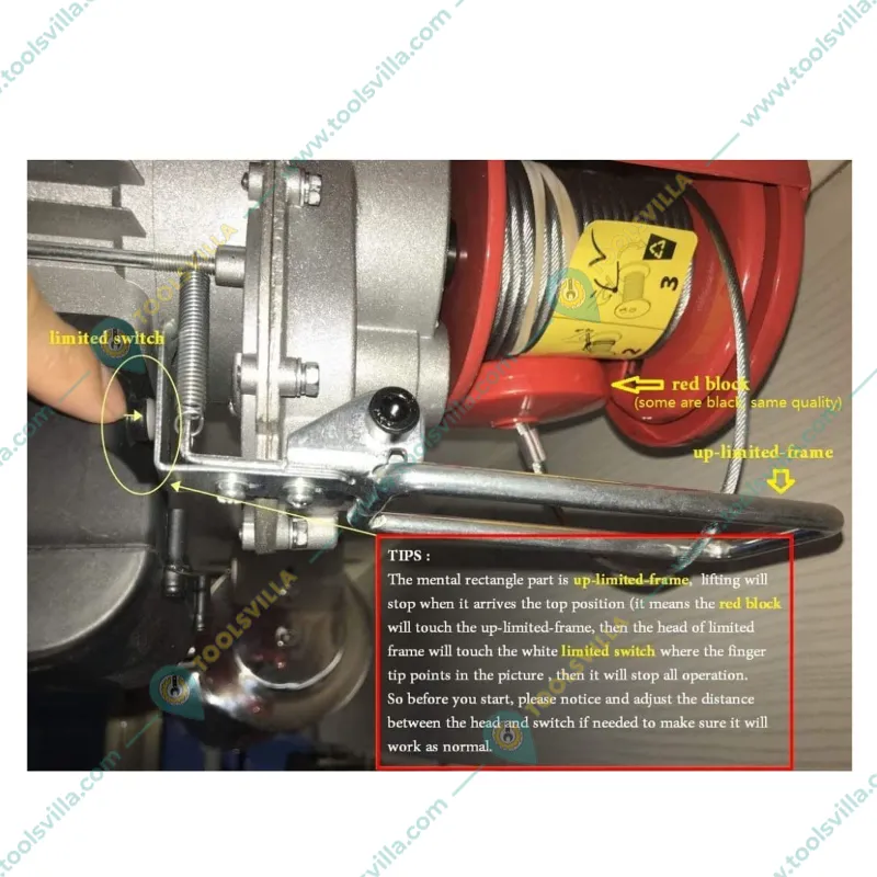 HT PA 1000 Electric Hoist With 2.5 HP Copper Winding Motor, 20 Meter & 8 mm Wire Rope