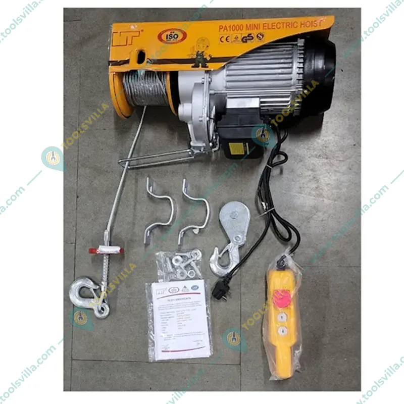 HT PA 1000 Electric Hoist With 2.5 HP Copper Winding Motor, 20 Meter & 8 mm Wire Rope