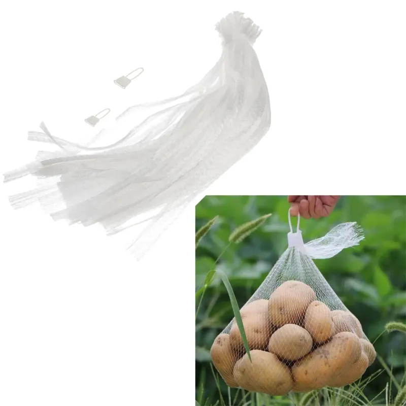 1000 pcs Combo of Packaging Nets and Packaging Clips of White Color