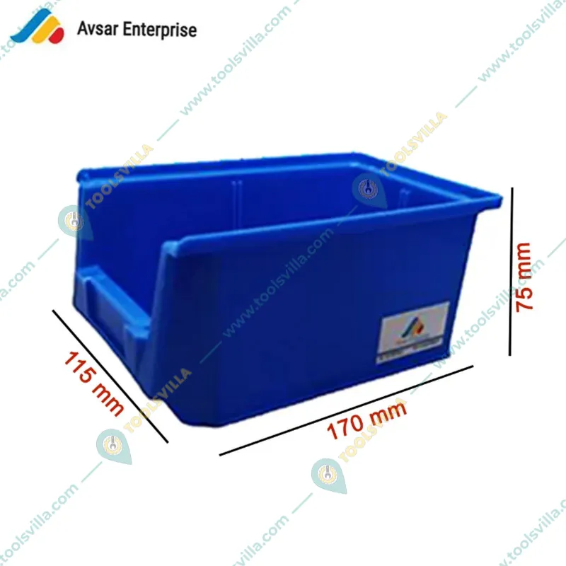 Avsar 170 x 115 x 75 mm FPO Blue Storage Bin, Premium HDPE Material (Bin-5) - Pack of  32