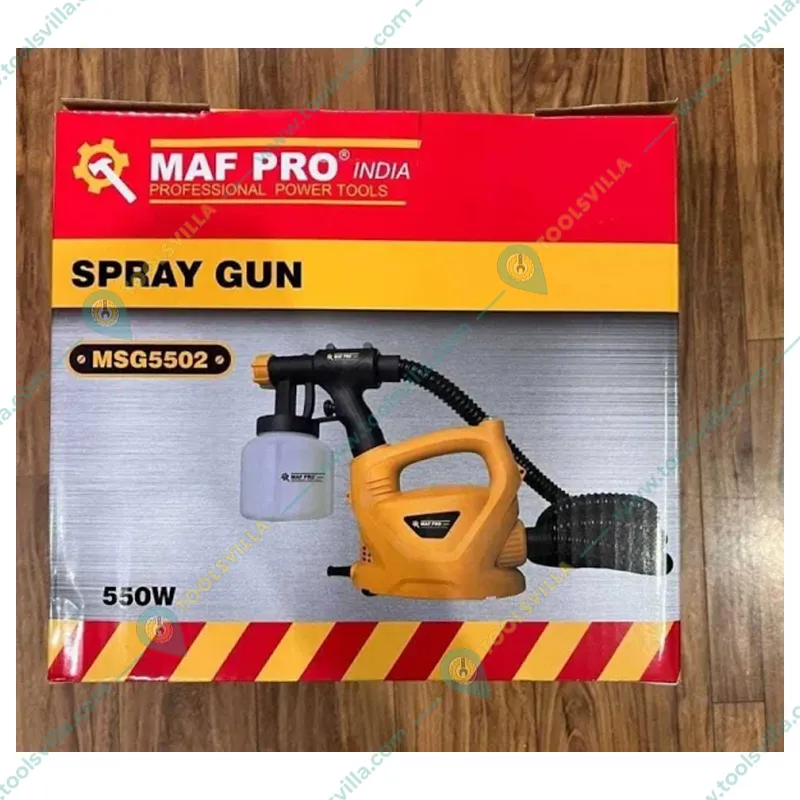 MAF PRO 550 W HVLP Spray Gun With Viscosity Measuring Cup and Mountable Fast Air Painting Tool (MSG-5502)