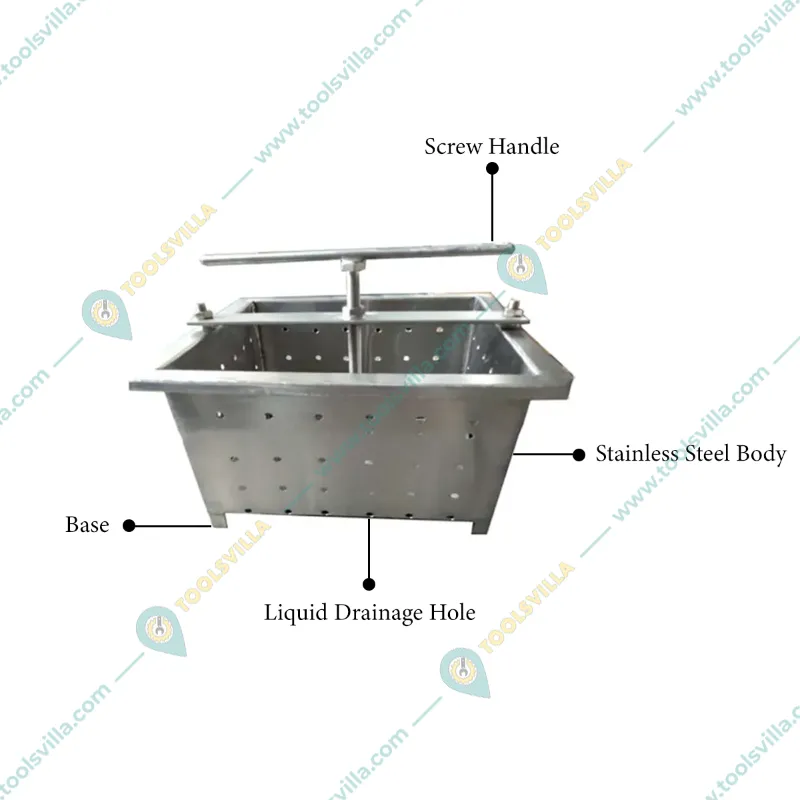 Made in India Manual Paneer Press Machine, 10 Kg per 15 Minutes