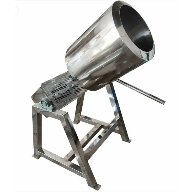 15 kg Tilting Coating Pan Machine, with 0.75 HP Motor for Adding Flavors or Masala in Chips