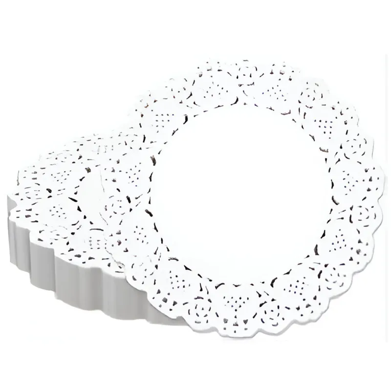 100 Pcs, 8.5 Inch White Lace Paper Doilies for Cake Decoration, Wedding & Party