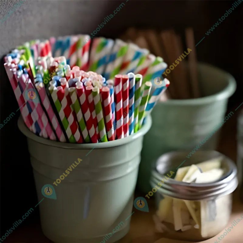 POCHEON 100 Pcs 8 Inch Disposable Paper Drinking Straws for Parties, Cocktails and Weddings