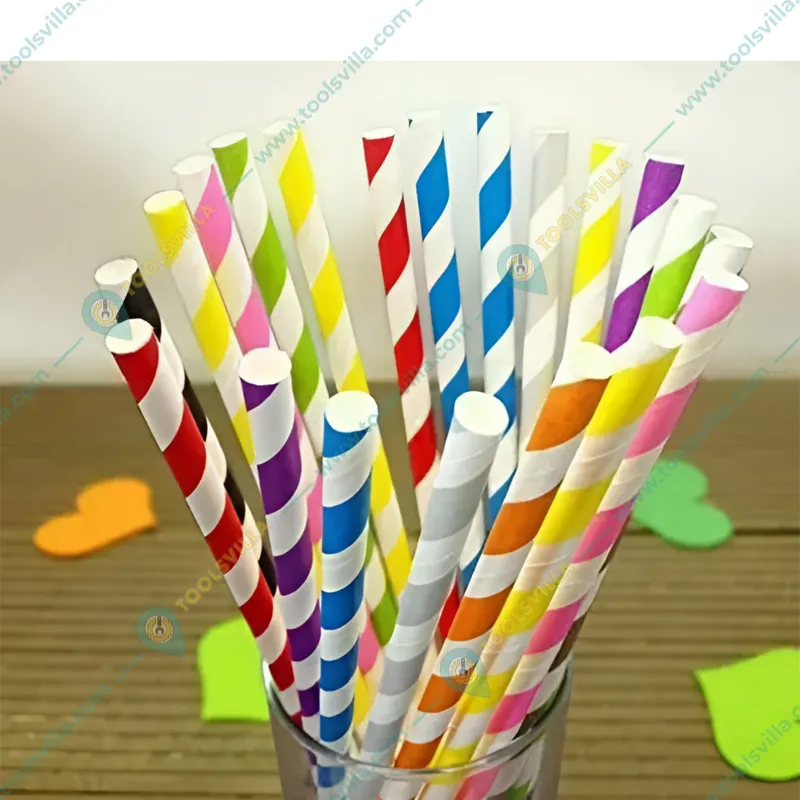 POCHEON 100 Pcs 8 Inch Disposable Paper Drinking Straws for Parties, Cocktails and Weddings