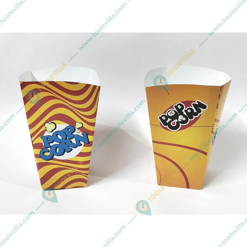 POCHEON 50 Pcs Printed Popcorn Boxes for Birthday, Cinema & Takeaway 