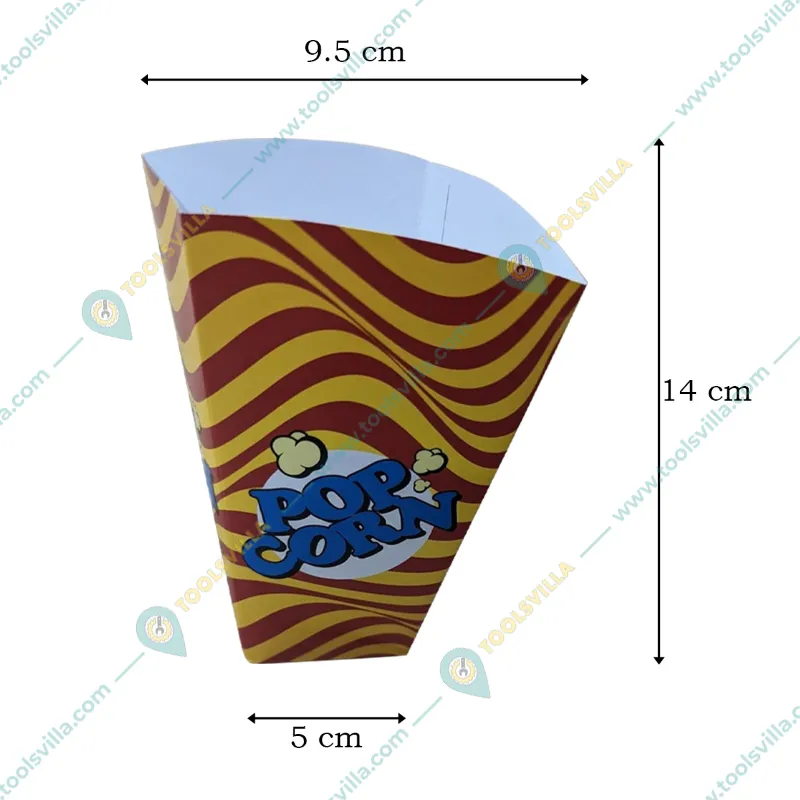 POCHEON 50 Pcs Printed Popcorn Boxes for Birthday, Cinema & Takeaway 
