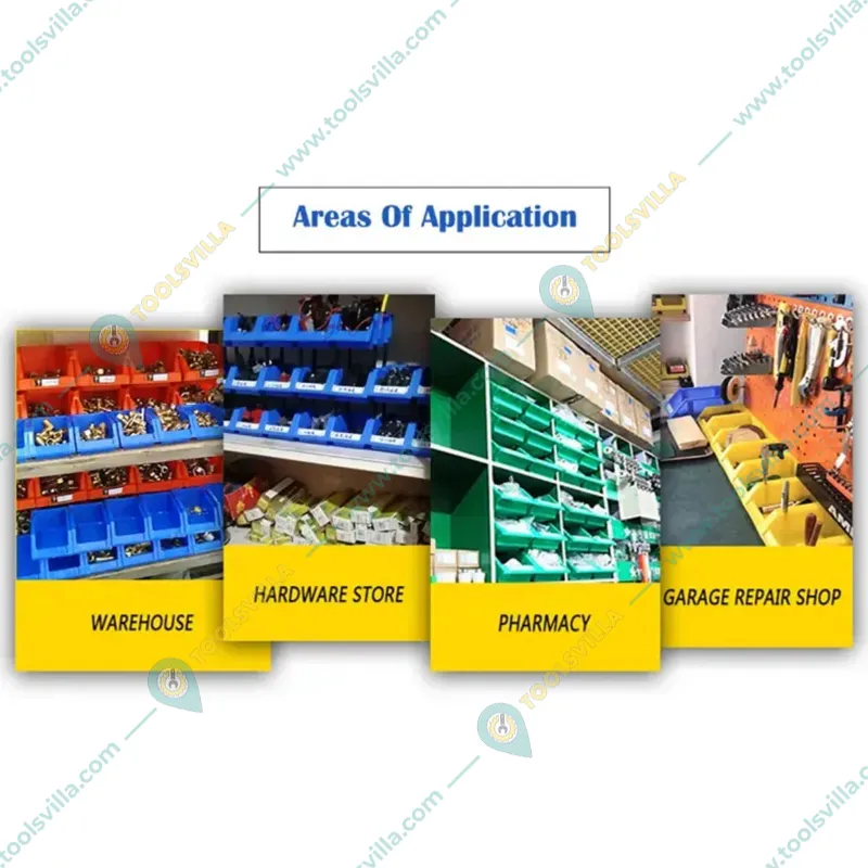 Aristo 380 x 320 x 170 mm 2 Pieces Verticle Partition Blue Industrial Plastic Bins ( Bin-100)