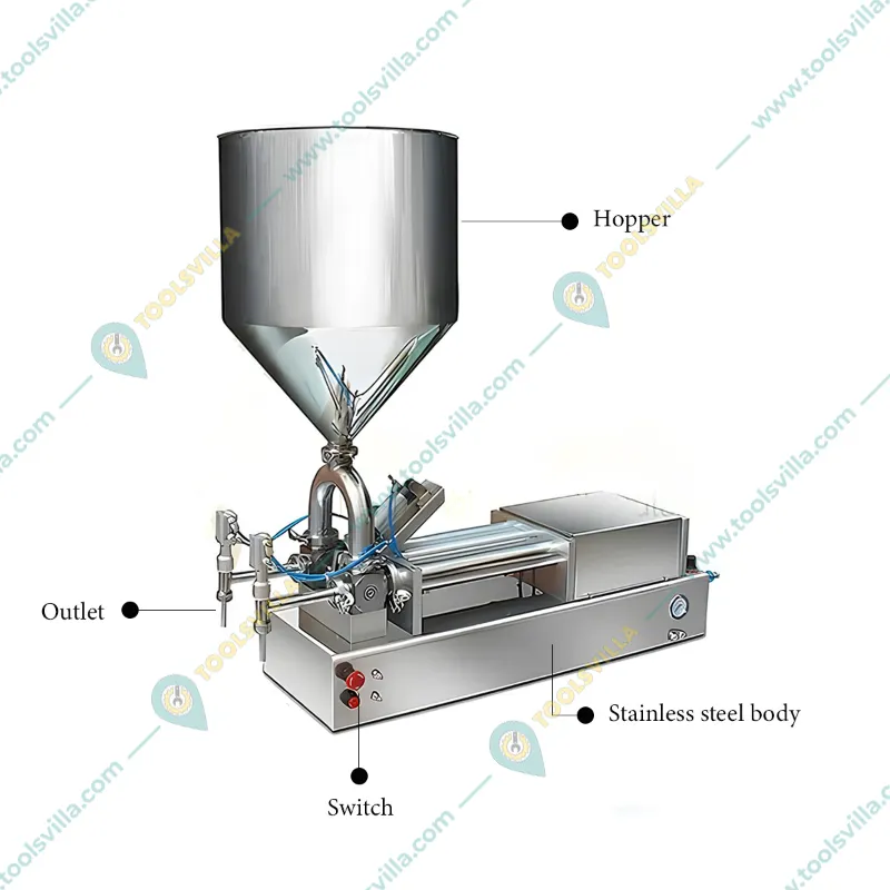 Avant Garde, Paste Filling Machine 50-500ml, Double Head, Semi Automatic