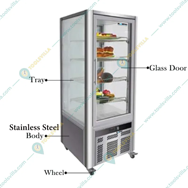 Elanpro LSC 408  Pastry Showcase with 4 Shelves