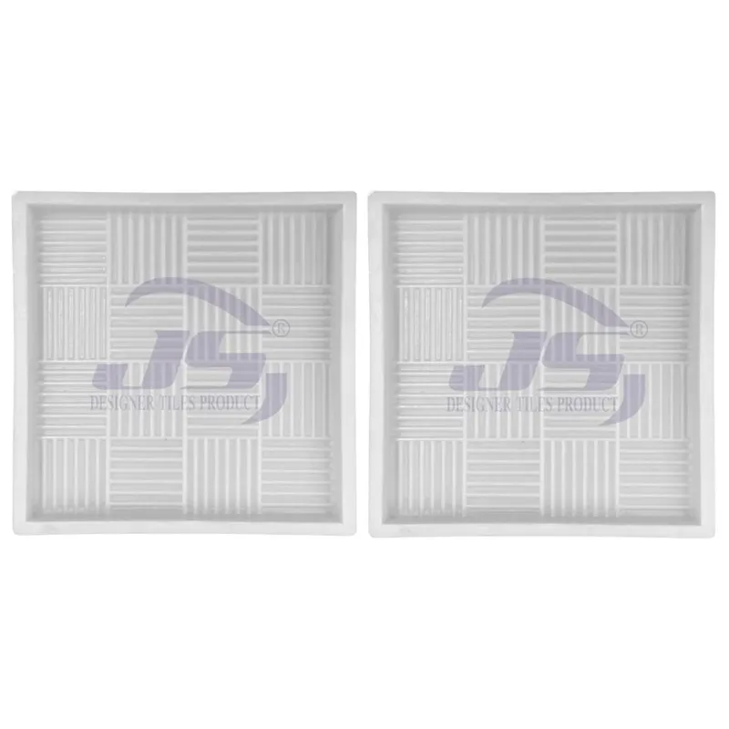 JS DESIGNER Pack Of 2 Chequered ( PENSIL ) Silicone Plastic Tile Mould | 12 x 12 Inches