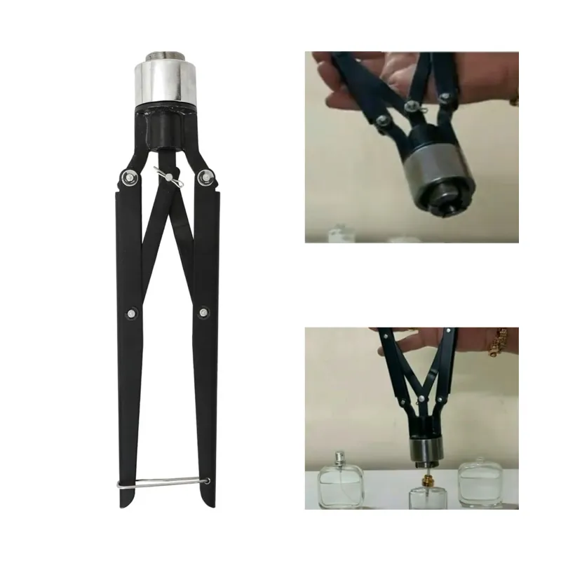 Perfume Bottle Crimping Machine for Metal Lid Cap Sealing, 15mm