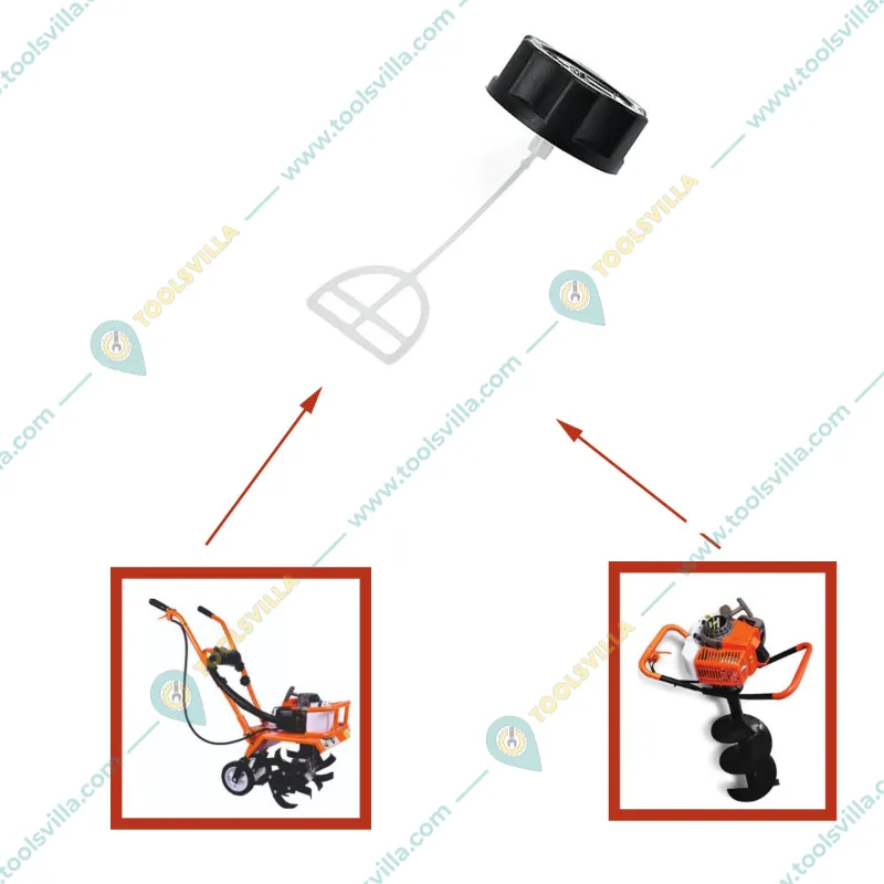 Petrol Cap (2 Pieces) For 2 Stroke 63 / 68 CC (48F) Mini Tiller & Earth Auger, 48F-023