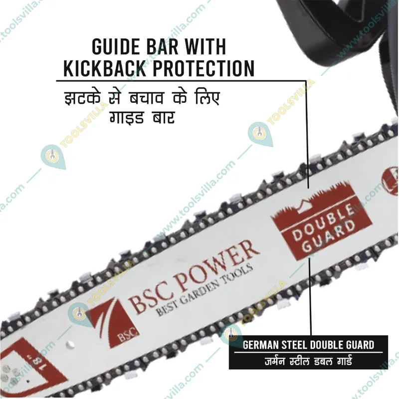BSC Power 7200, 72-cc Petrol Chainsaw with 22 inch Guide Bar for Landscaping, Wood Logging/Cutting and Tree Felling