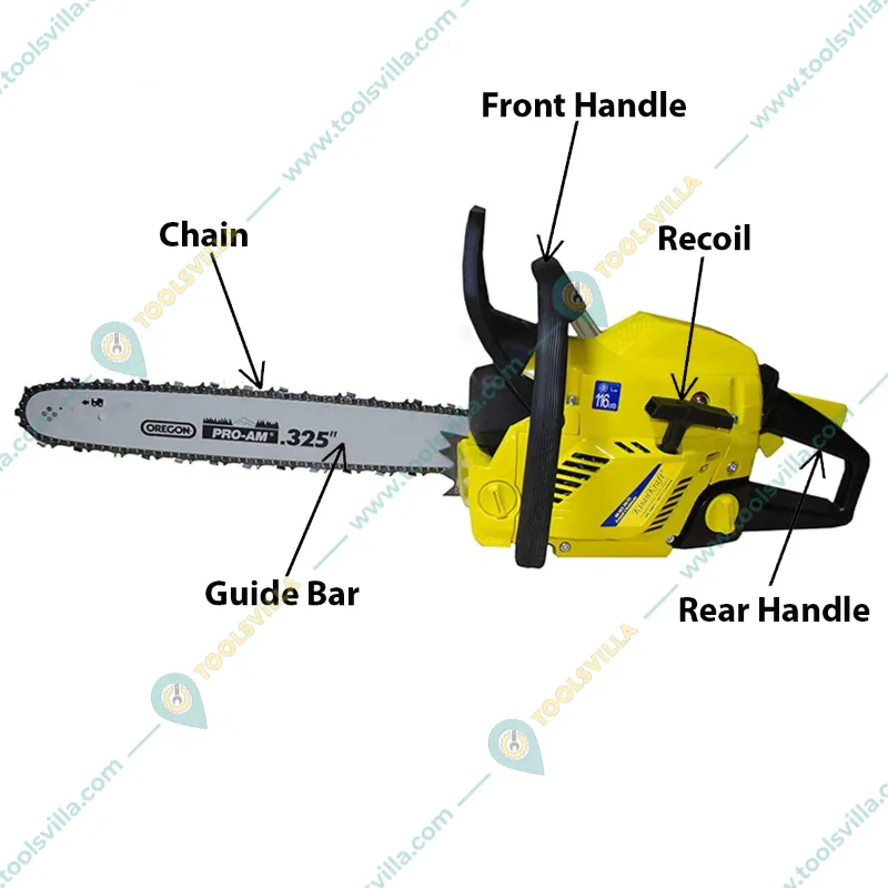 Kisankraft KK-CSP-8650, 50-cc, Petrol Chainsaw with 18 inch Guide Bar | Ideal for Cutting Tree and Logging Woods