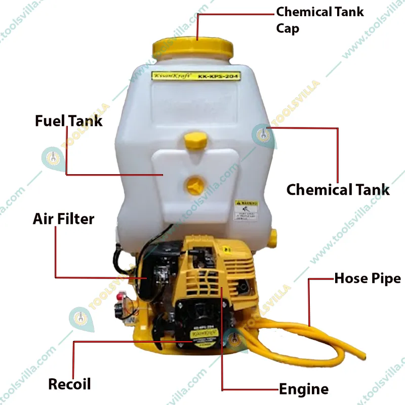 Kisankraft KK-KPS-204 ,4 Stroke 31 CC Engine 20 L Knapsack Power Sprayer or Agriculture Spray Pump For Pest Spraying