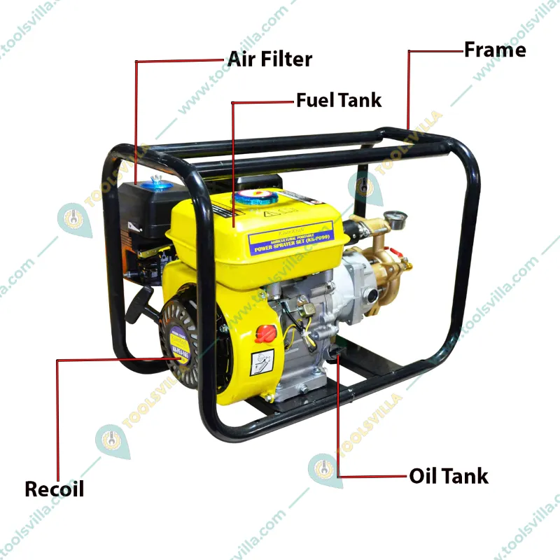 Kisankraft KK-P999, 5.5 HP 4 Stroke Engine Heavy Power Sprayer For Agriculture and Garden use