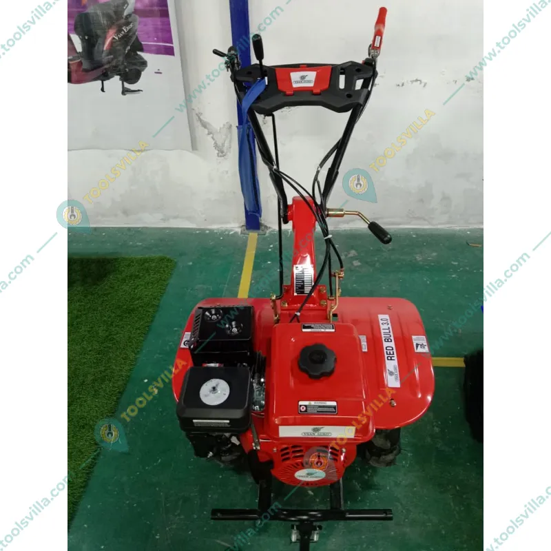 VSAN Agro Red Bull 3.0, 7HP 212CC 4-Stroke Petrol Power Tiller with Attachments
