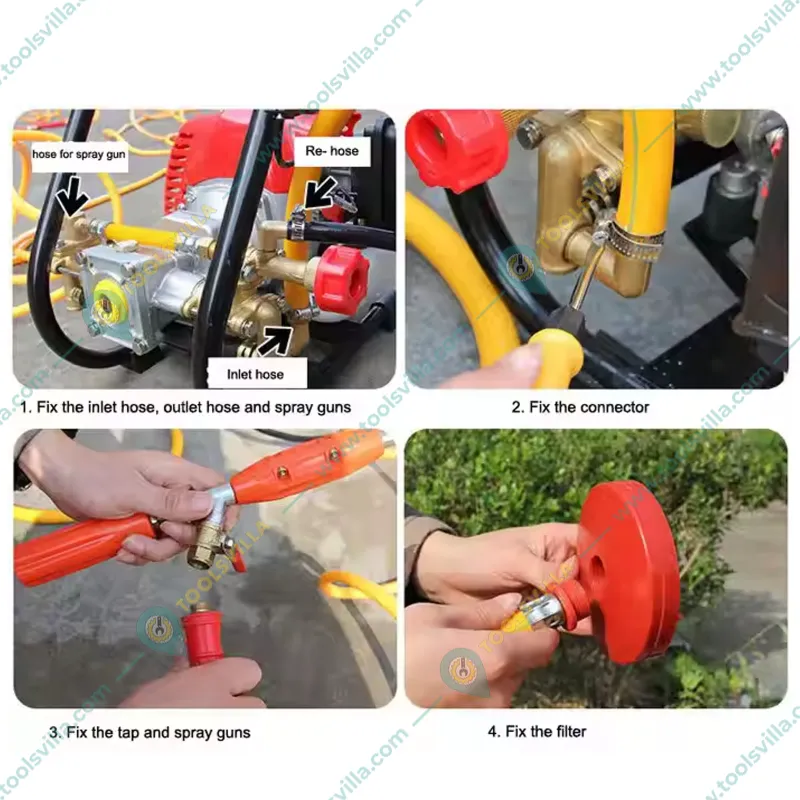 Heavy Duty 4 Stroke 31 CC, Agriculture Portable Power Sprayer | Pest Sprayer  With Hose Pipe & Spray Gun