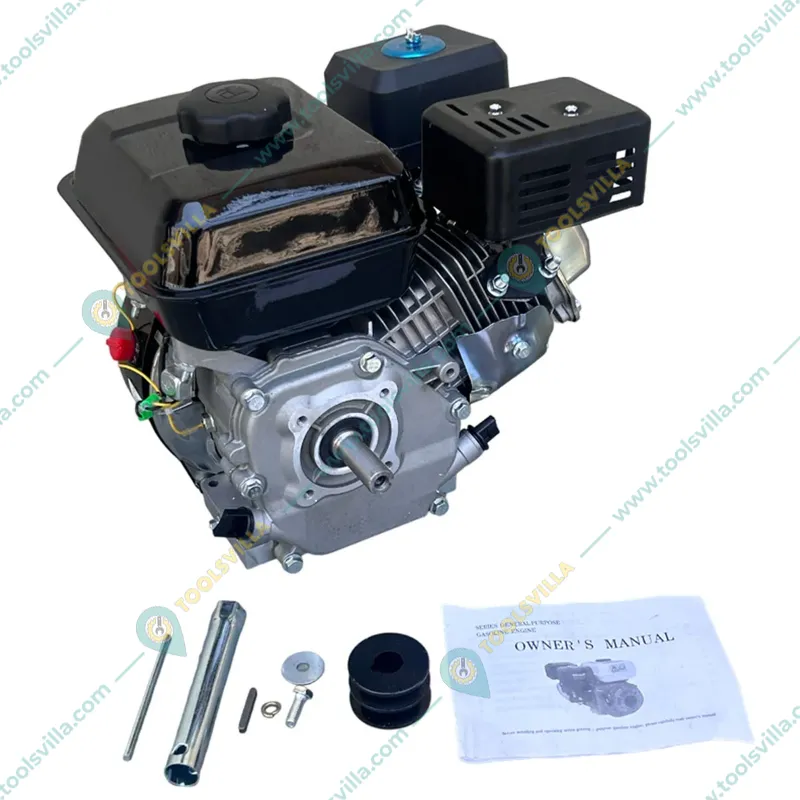 Heavy Duty 196CC 6.5 HP 4 Stroke Single Cylinder Air Cooled Recoil Start Petrol Engine With Accessories, 3.6L Fuel Tank