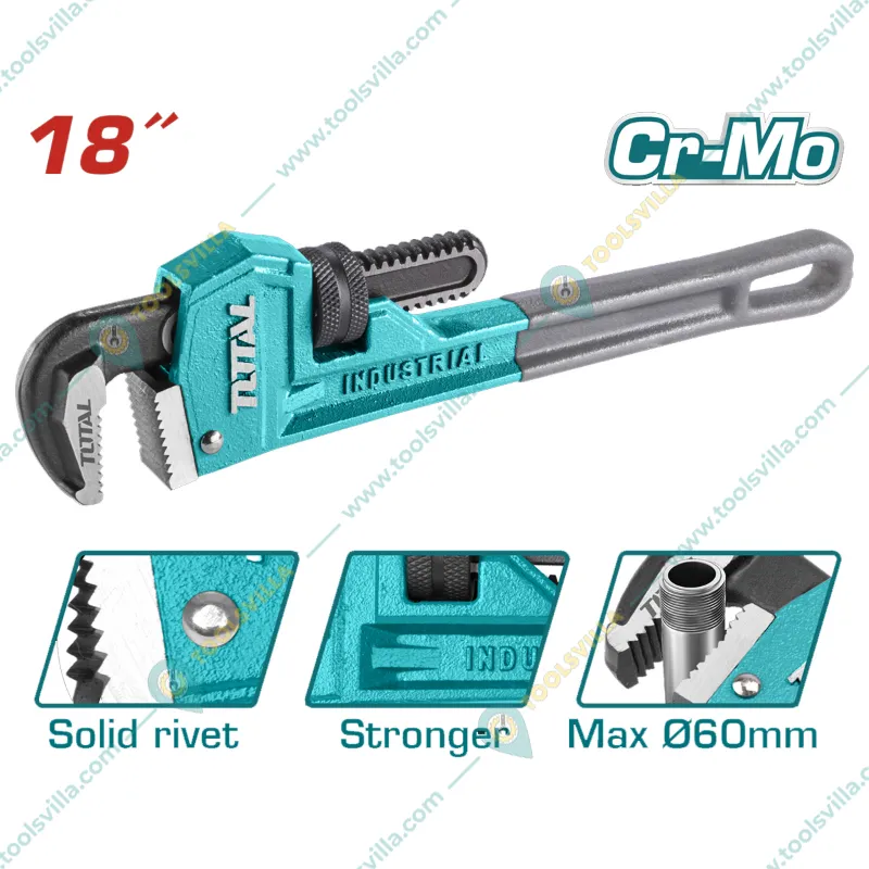 Total 18 Inch (450 mm) Pipe Wrench (THT171186)