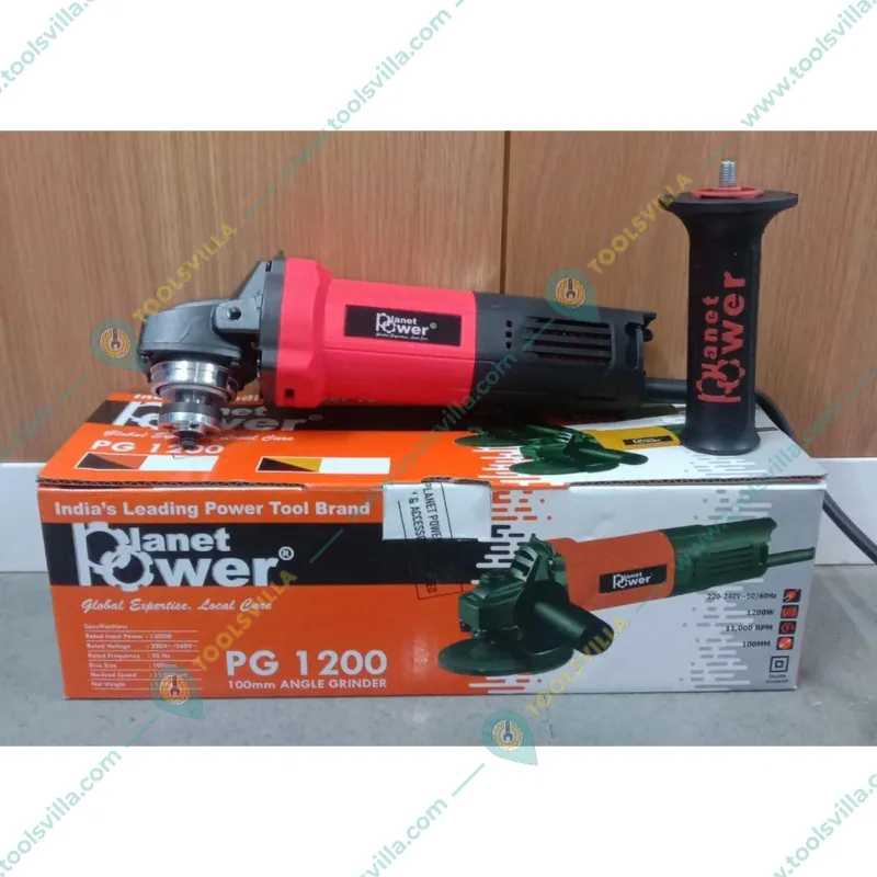 Planet Power 100 mm 1200 Watt Angle Grinder, 11000 RPM (PG 1200)