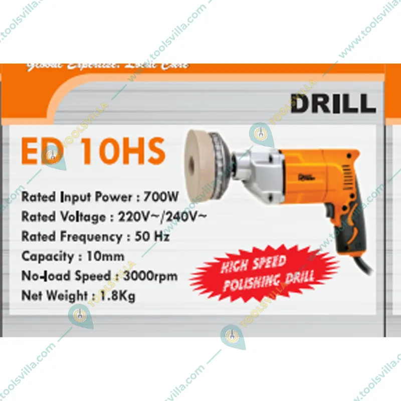 Planet Power 10 mm 700 Watt Drill Polisher, 3000 RPM (ED 10HS)