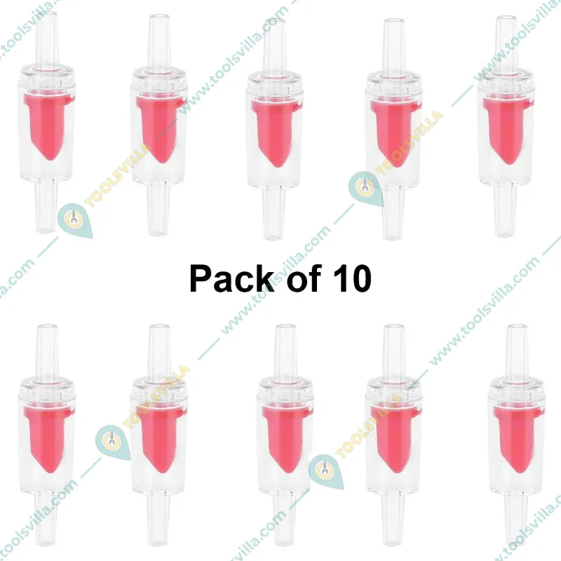 Plastic Aquarium Fish Tank Air Pump Check Valves (Pack Of 10)