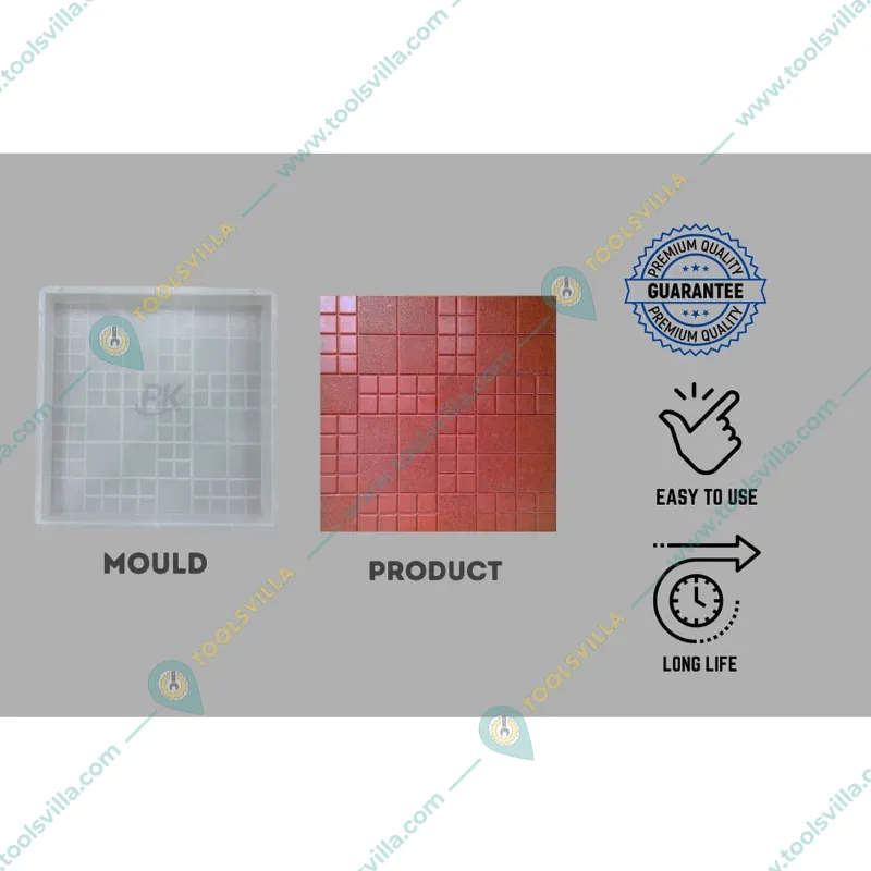 RK Plastic Check Tile Mould (12 x 12 Inch) (Pack Of 6)