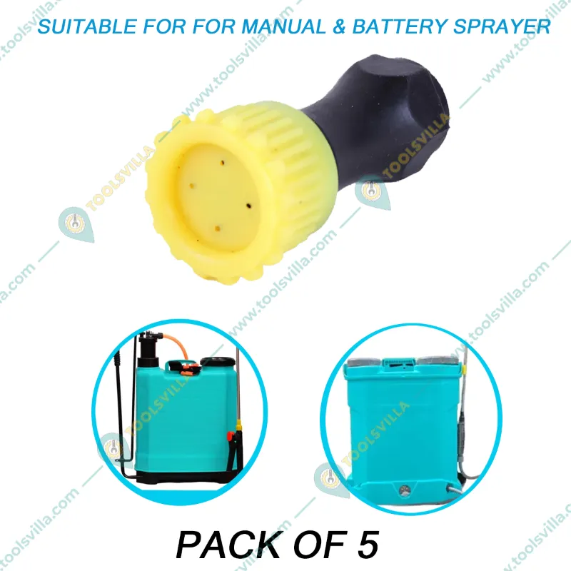 4 Hole Plastic Nozzle for Manual & Battery Sprayer(Pack-Pack of 5)