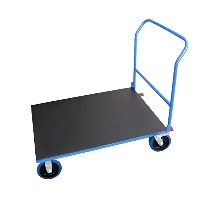 Suwas Trolley 300 kg Load Capacity Mild Steel Platform Trolley With 4" x 2" PU Fixed Castor Wheel, 1 Year Warranty (SU-PT-008)