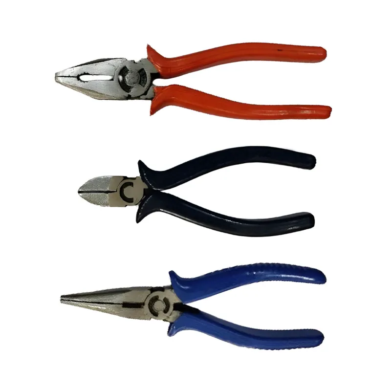 Heavy Duty 8 Inch Combination Plier, 6 Inch Side Cutting Plier & 6 Inch Long Nose Plier 3 Pcs Combo Pack