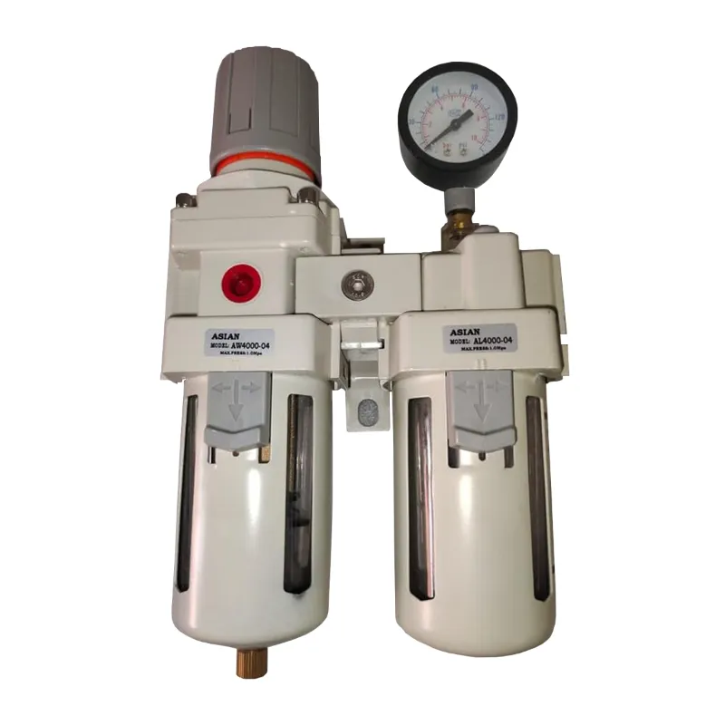 Bluex 1/2 Inch BSP Pneumatic FRL Unit (Air Filter + Regulator + Lubricator) With Metal Guard & Pressure Gauge For Air Compressor
