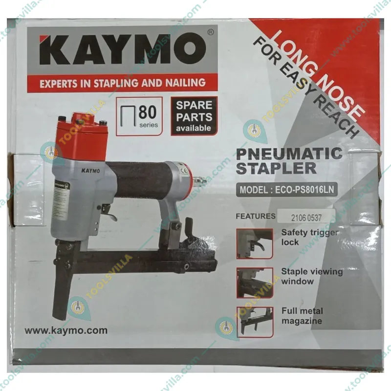 KAYMO 3-16 mm. 50 to 90 psi Pressure Pneumatic Stapler (ECO-PS8016LN)